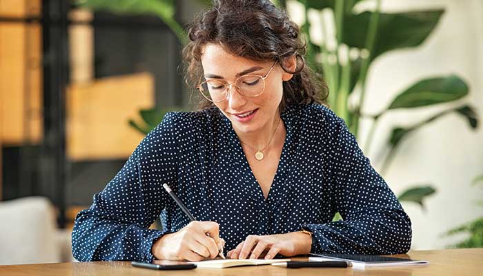 woman taking workplace culture assessment